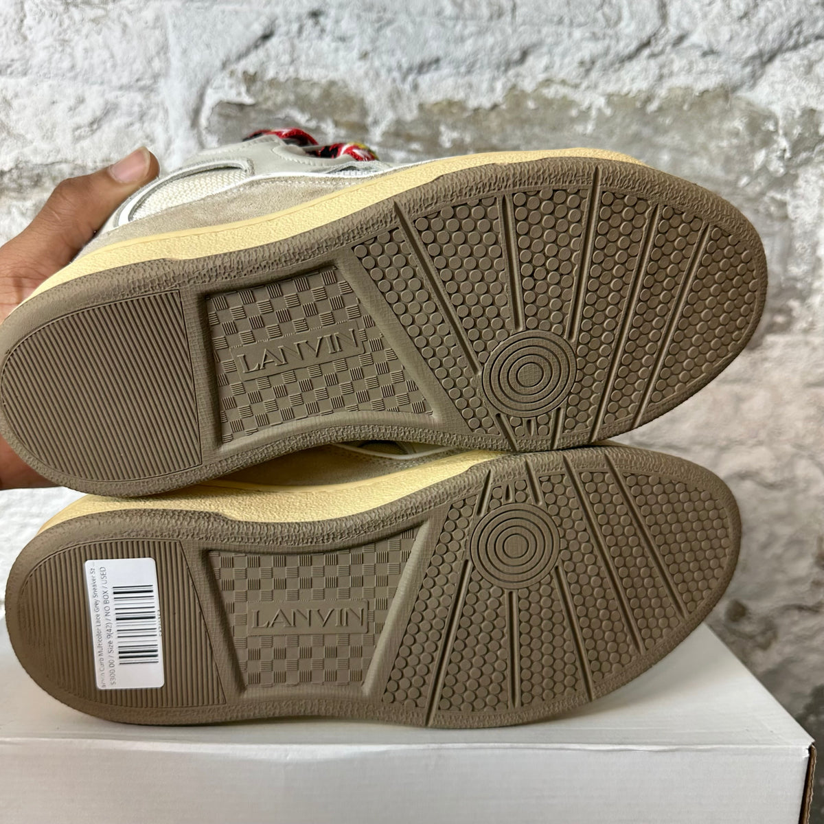 Lanvin Curb Multicolor Lace Grey Sneaker Sz 9 (42)
