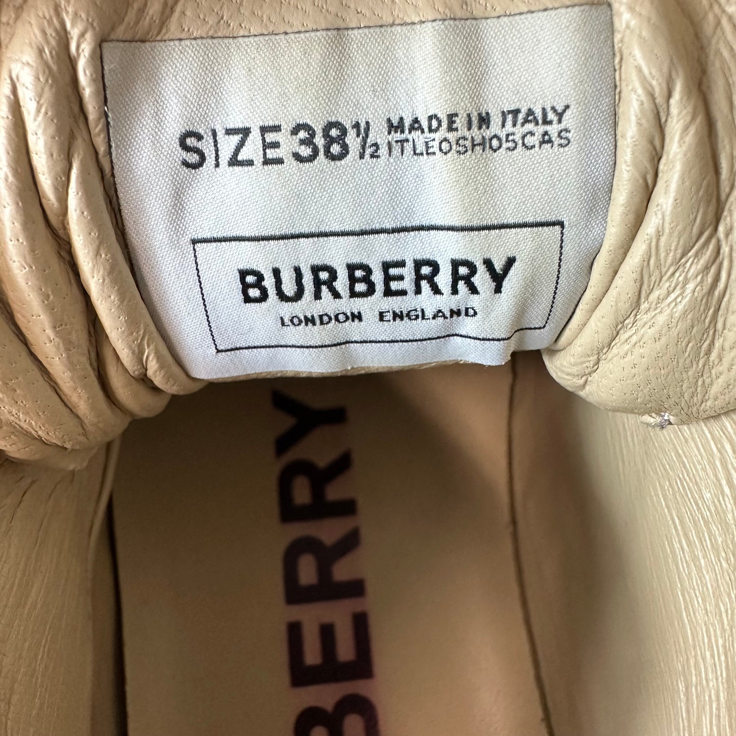 Burberry Arthur Beige Pink Cream Sneaker Sz 6 (38.5)