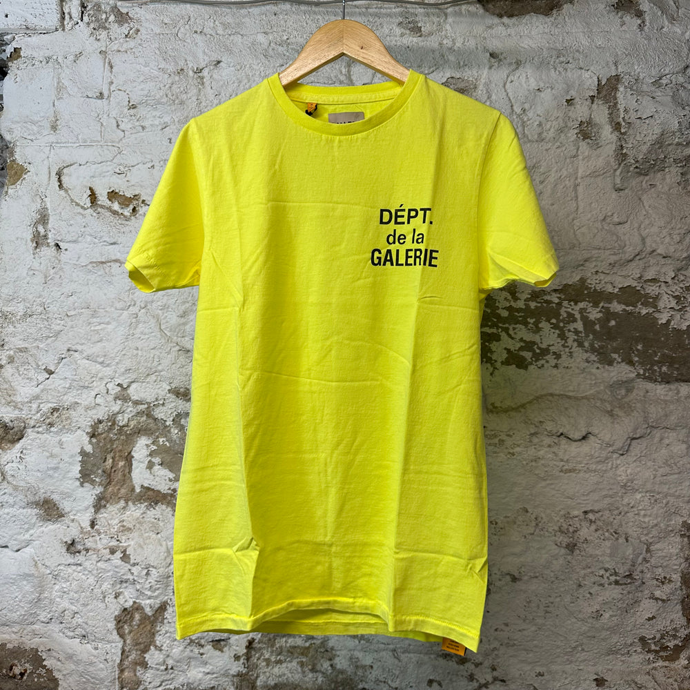Gallery Dept Black Logo Yellow T-shirt