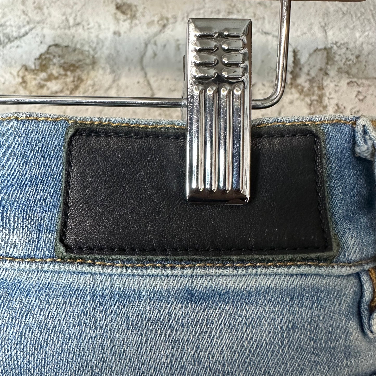 Amiri MX2 Multicolor Flannel Blue Denim Jeans Sz 31