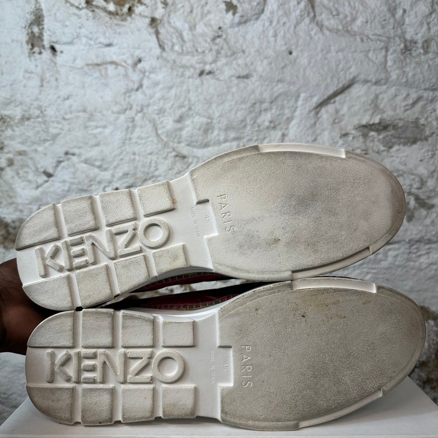 Kenzo K-Lastic Multicolor White Sneaker Sz 12 (45)