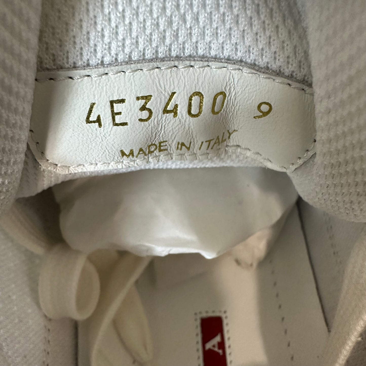 Prada Americas Cup Grey Patent White Sneaker Sz 9 DS