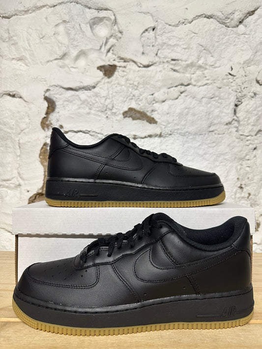 Nike Air Force 1 Low Black Gum Bottom Sz 10