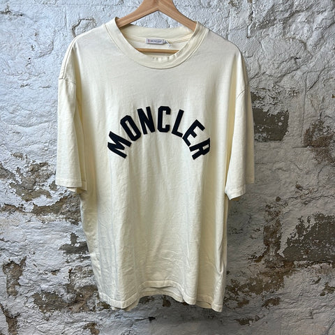 Moncler Black Spell Cream T-shirt Sz XXL