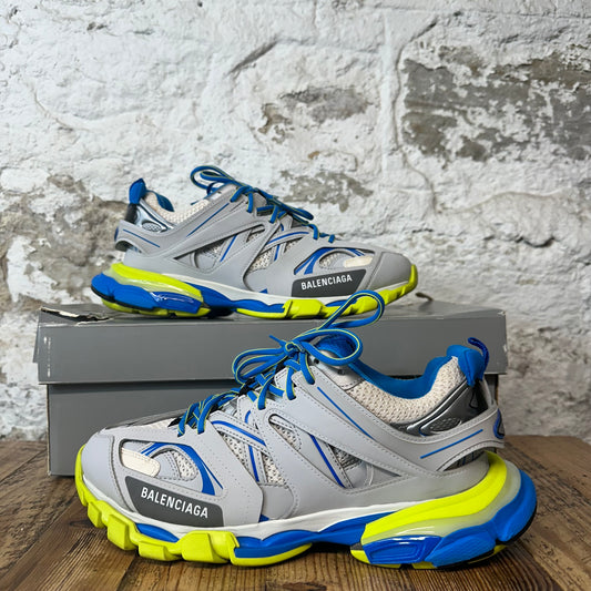 Balenciaga Track Runner Grey Blue Neon Sneaker Sz 10 (43)