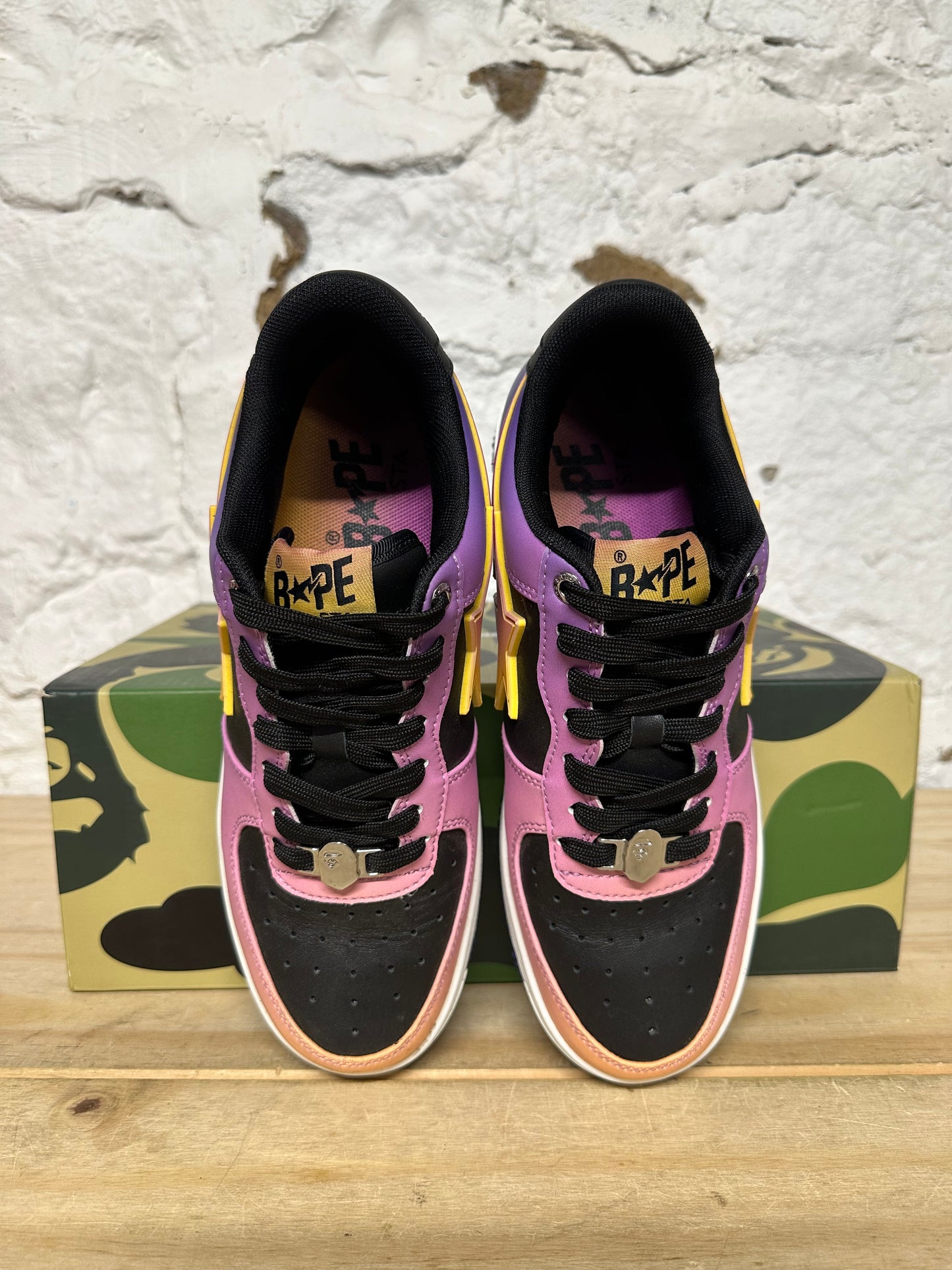 Bape Bapesta Pink Purple Sz 7