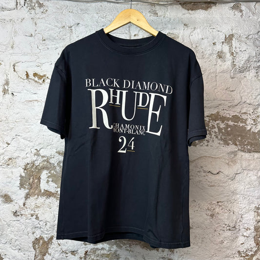 Rhude Black Diamond T-shirt Black Sz XS