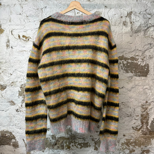 Marni Multicolor Striped Mohair Crewneck Sz L (50)