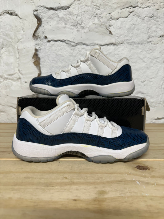 Air Jordan 11 Low Navy Snakeskin Sz 6.5Y