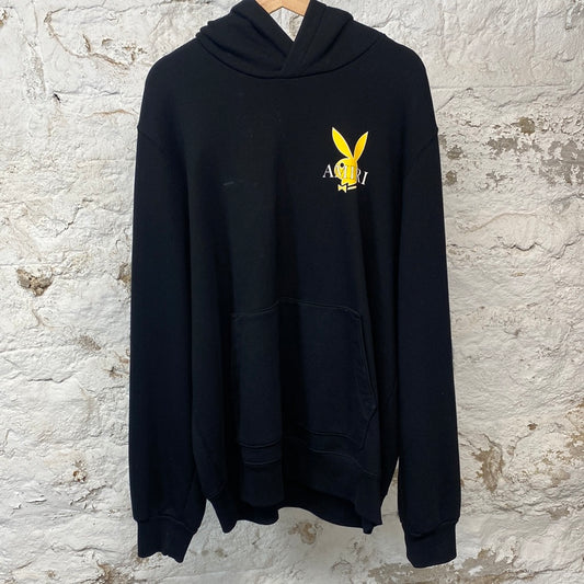 Amiri Playboy Yellow Black Hoodie Sz XL