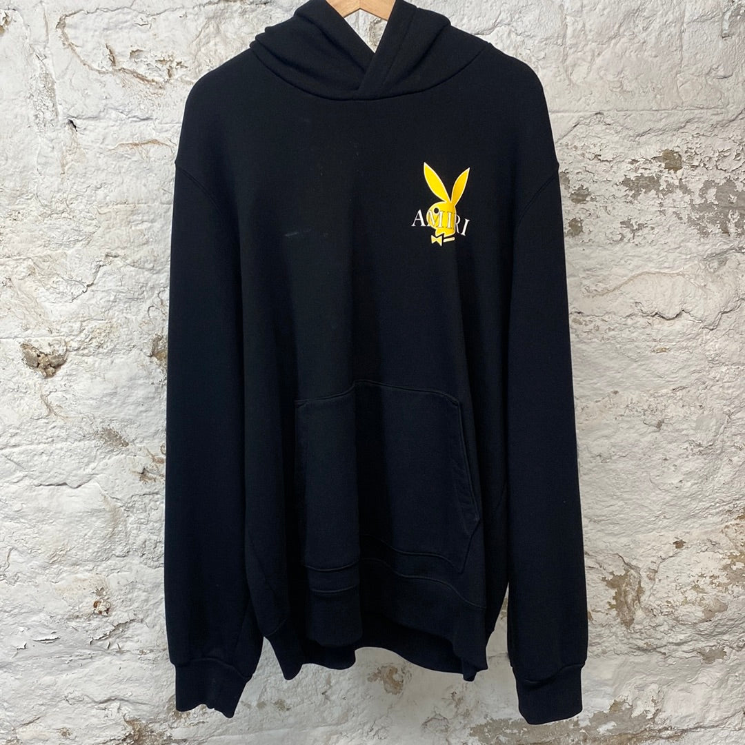 Amiri Playboy Yellow Black Hoodie Sz XL