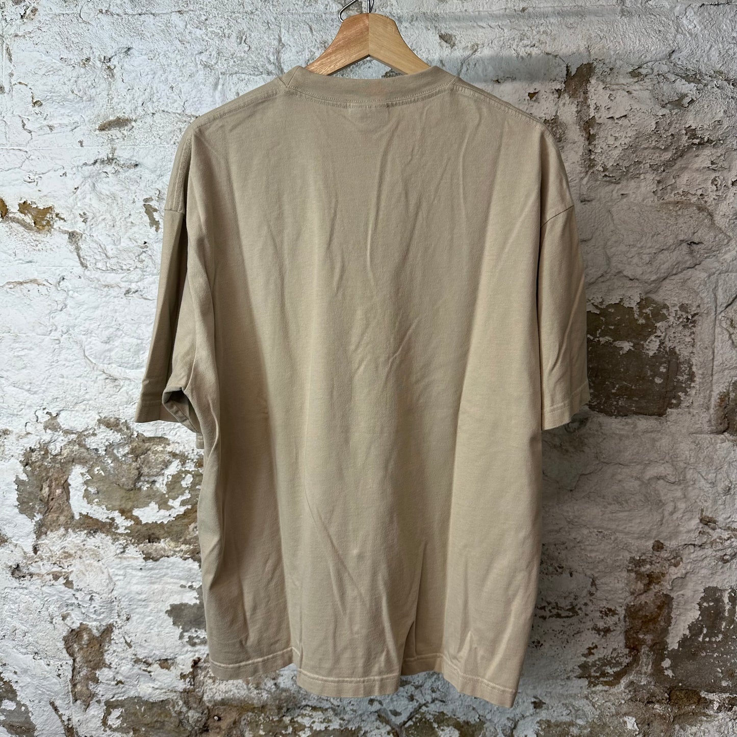 Balenciaga BB Embroidered Tan T-Shirt Sz M