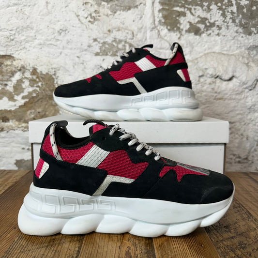 Versace Chain Reaction Black Pink White Sneaker Sz 6.5 (39) No Box