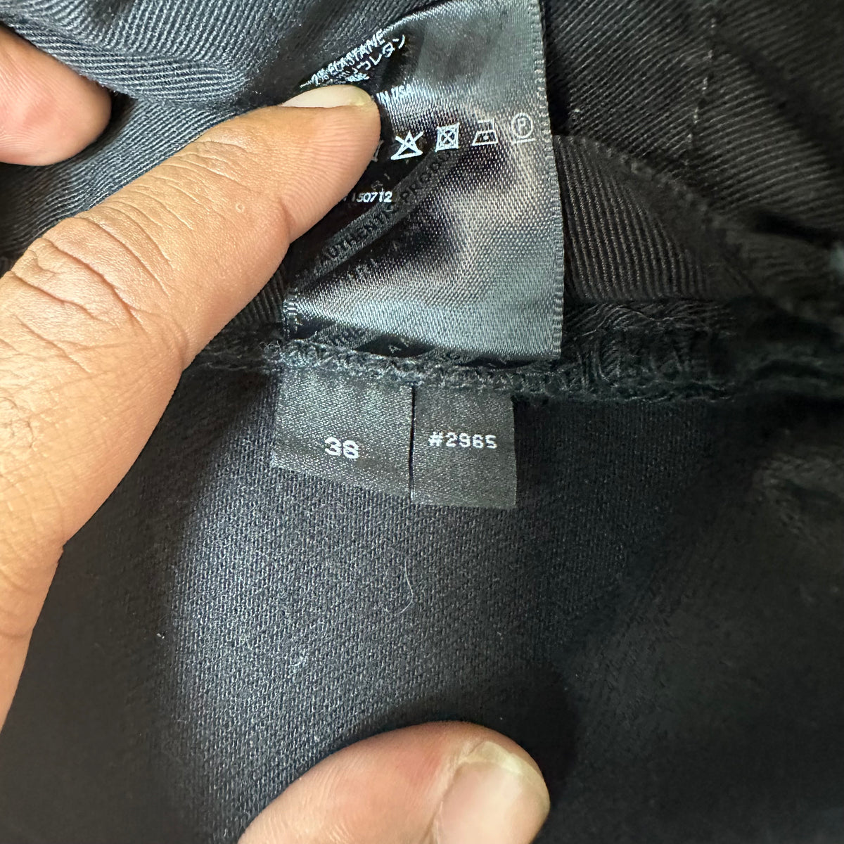 Amiri Knee Hole Black Denim Jeans Sz 38
