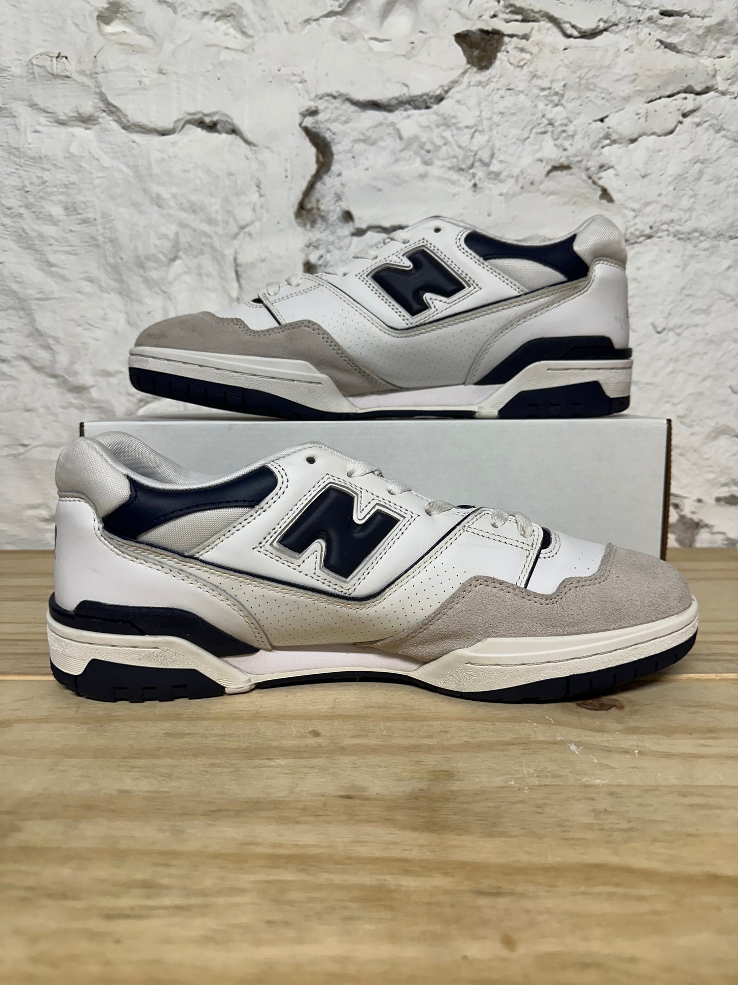 New Balance 550 White Navy Sz 14