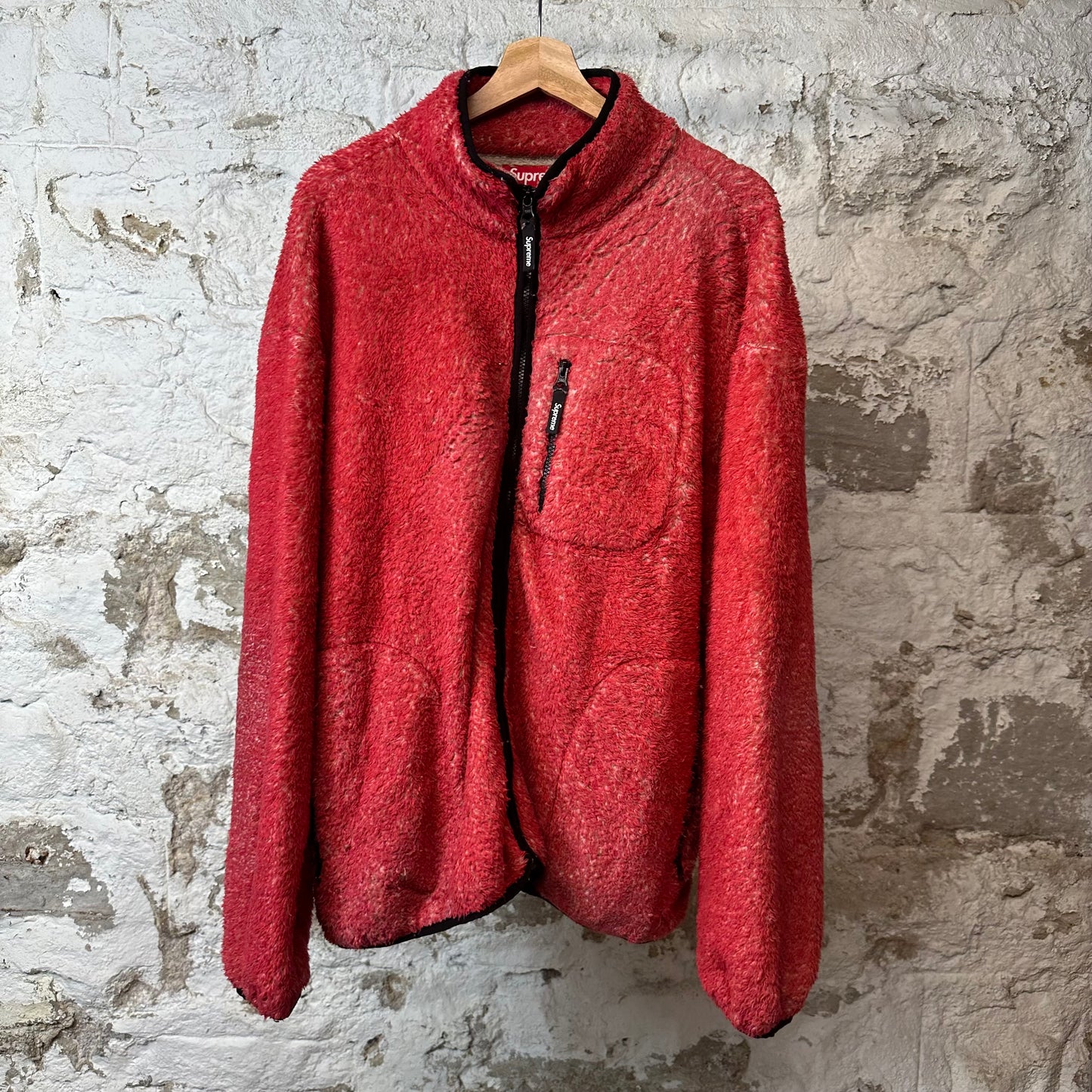 Supreme Kate Moss Red Fleece Jacket Sz XXL