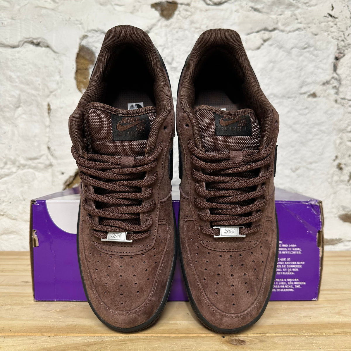 Nike SB Air Force 1 Low Light Chocolate Black Sz 10 DS