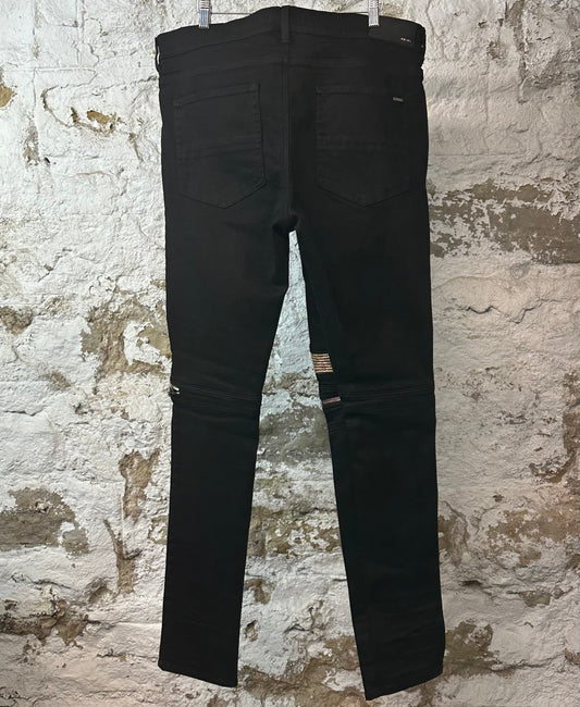 Amiri MX2 Green Brown Paisley Black Denim Jeans Sz 38
