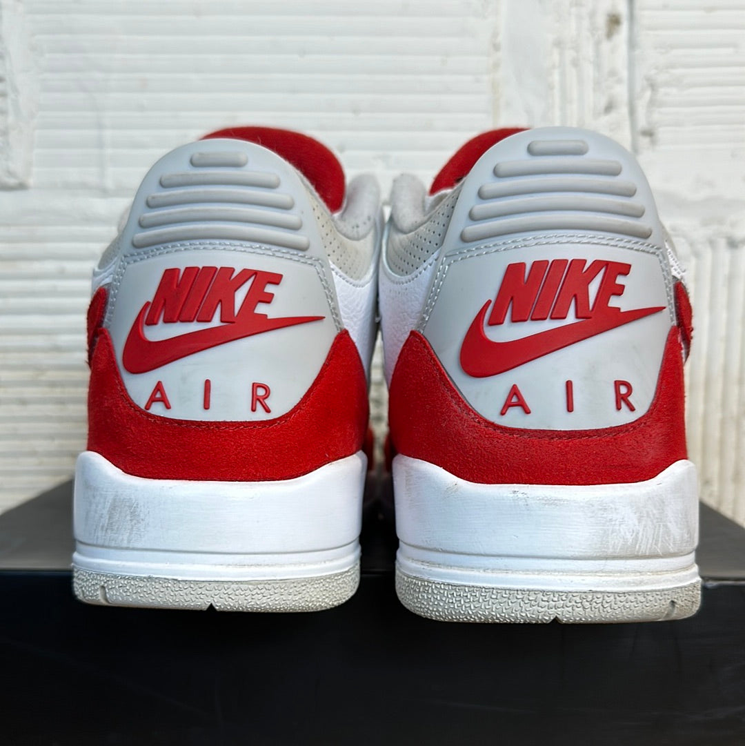 Air Jordan 3 Tinker White University Red Sz 12