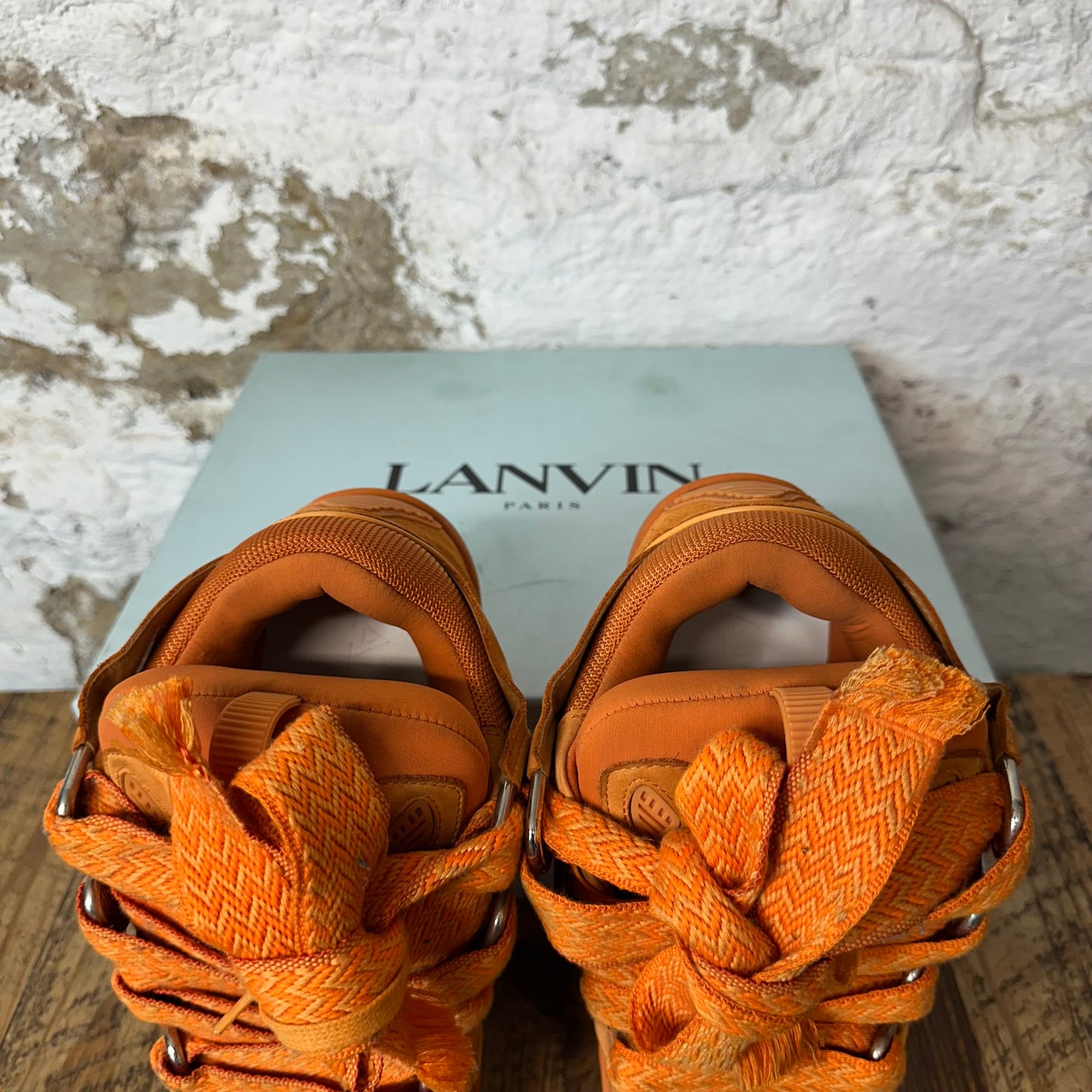 Lanvin Curb Orange Sneaker Sz 8 (41)