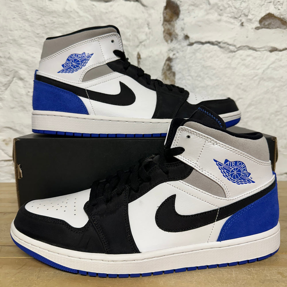 Air Jordan 1 Mid Royal Black Toe Sz 11.5