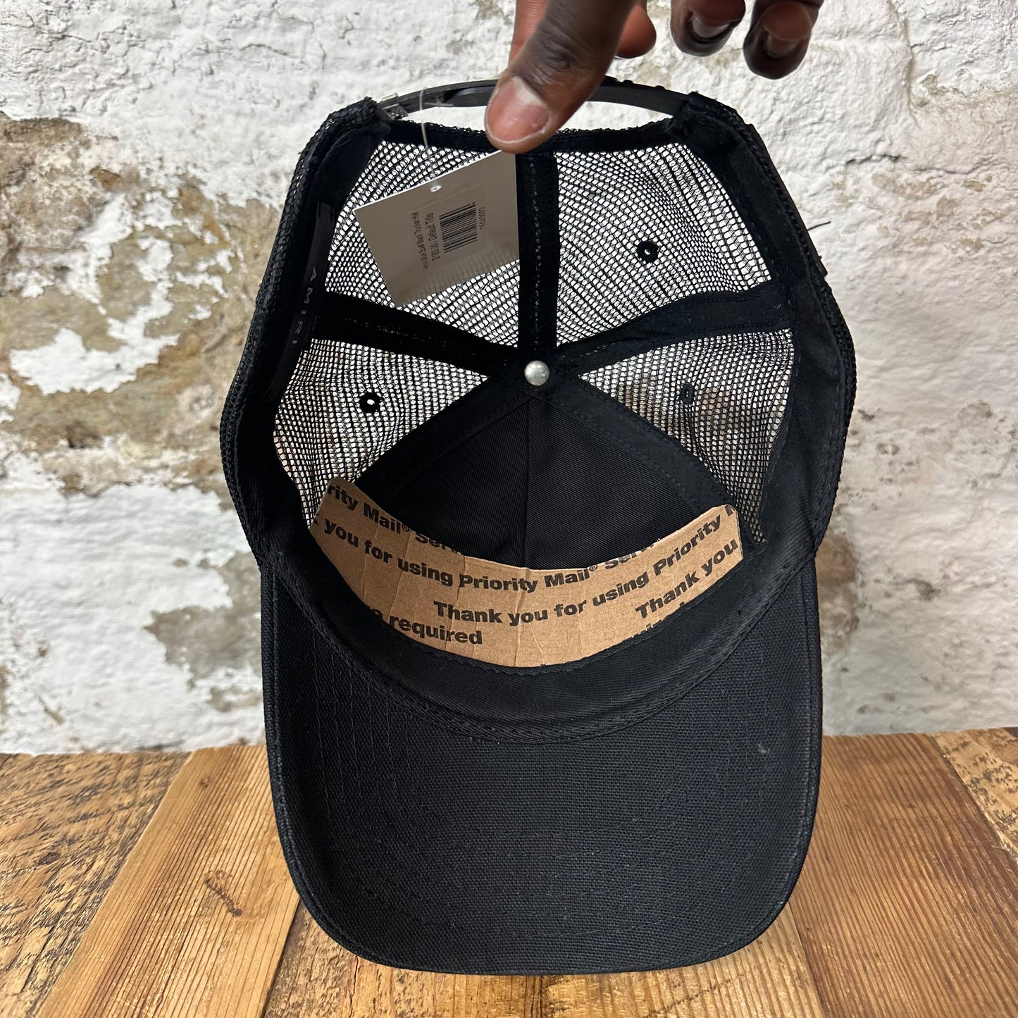 Amiri Blue Spell Black Trucker Hat