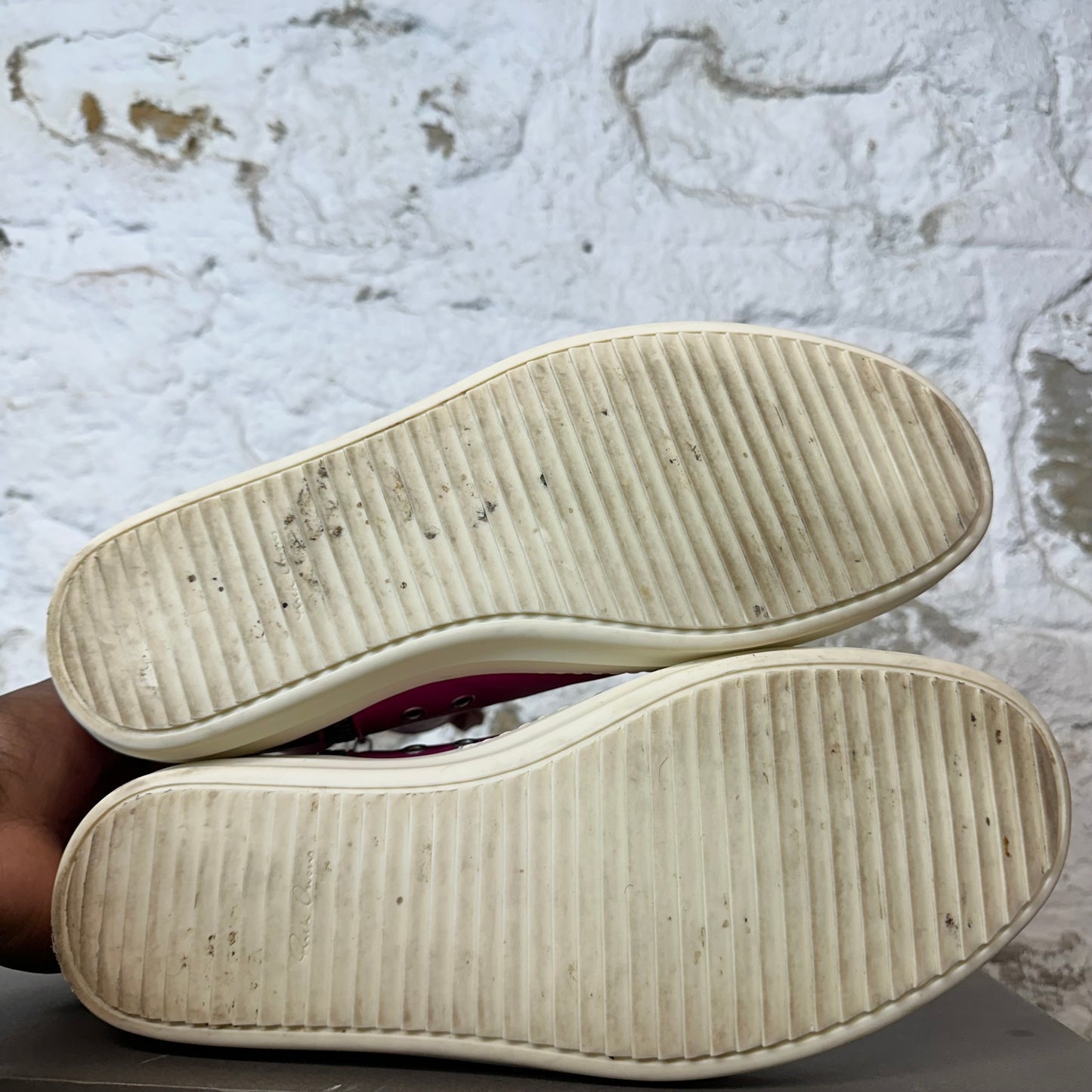 Rick Owens High Hot Pink Milk Sneaker Sz 10.5 (43.5)