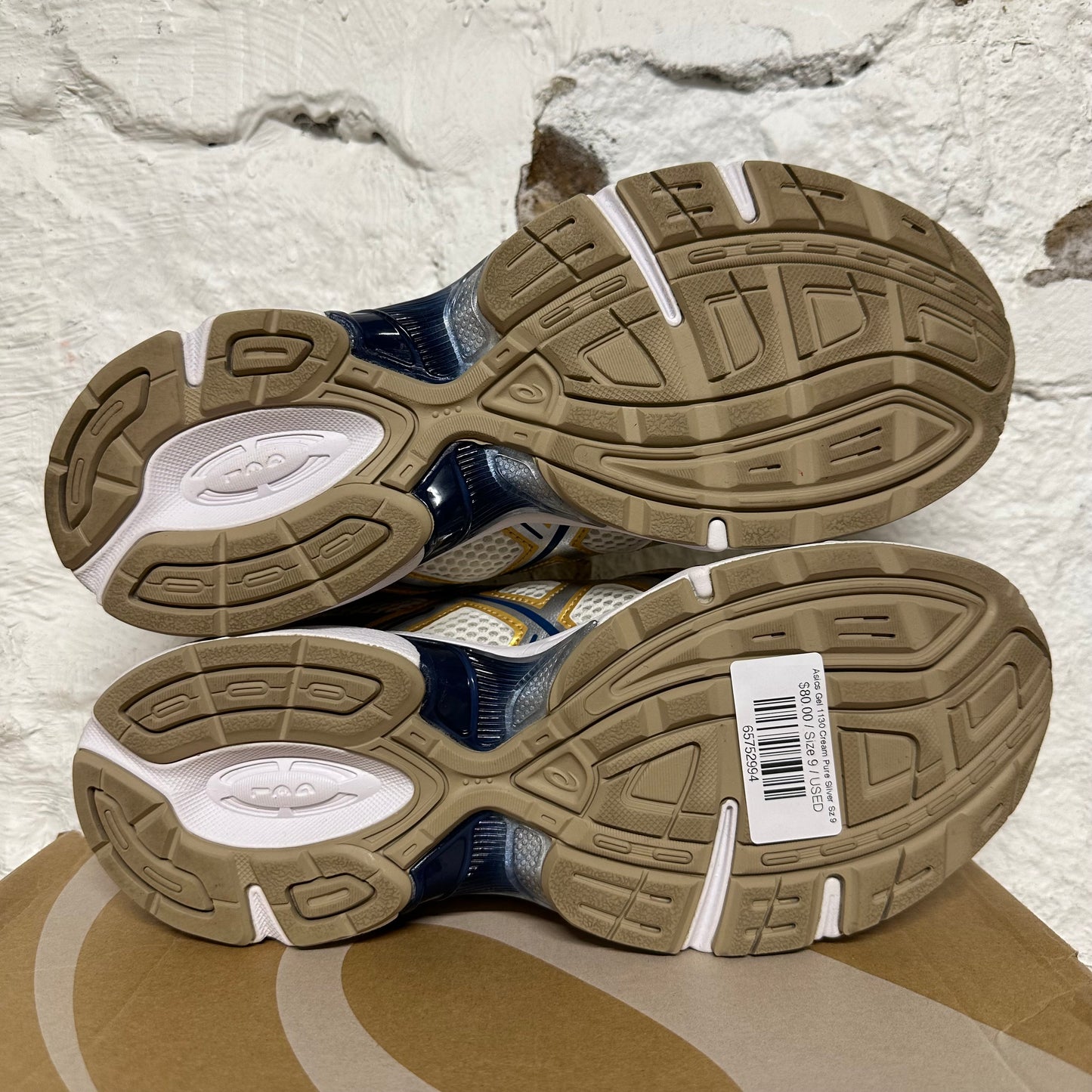 Asics Gel 1130 Cream Pure Silver Sz 9