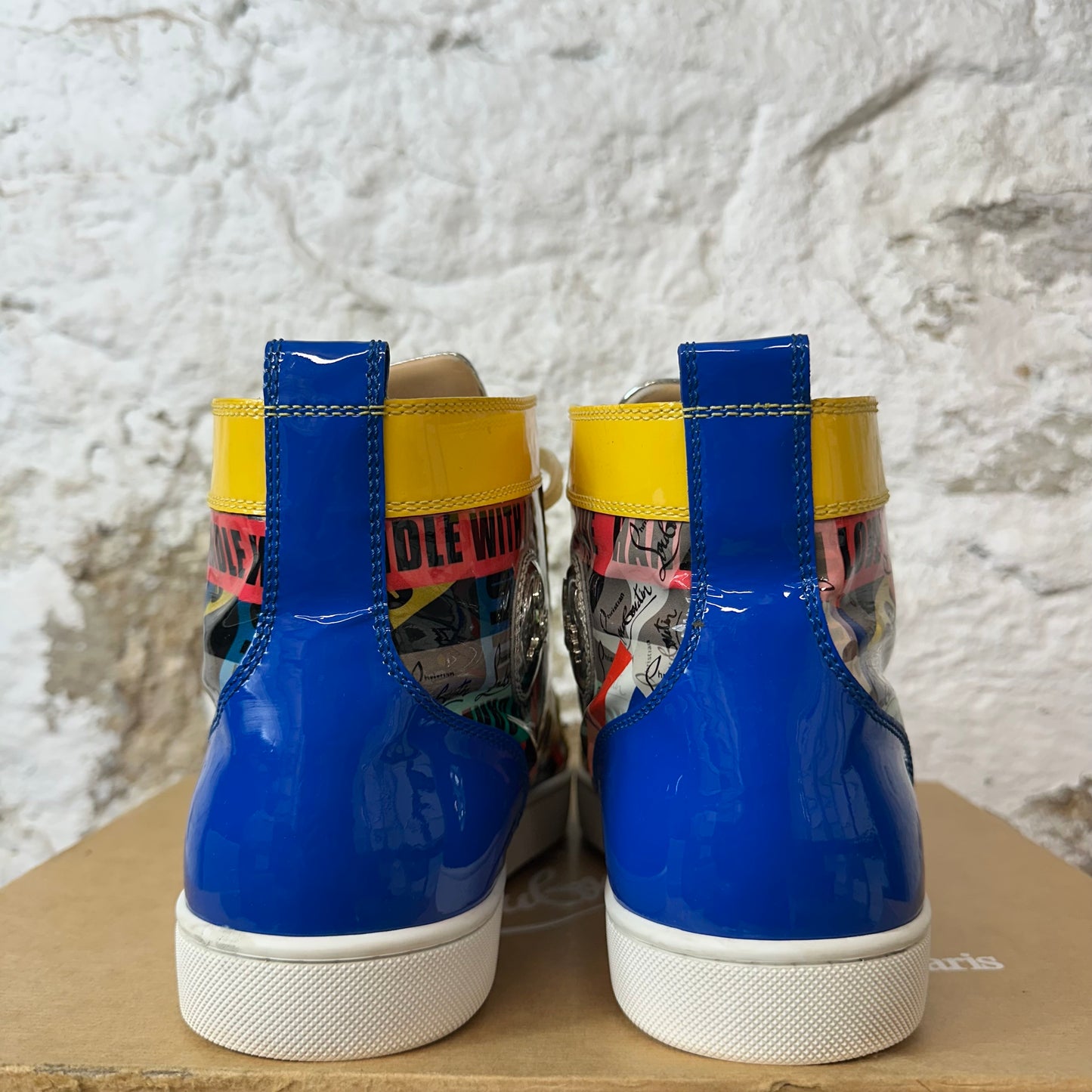 Christian Louboutin High Multicolor Pattern Sneaker Sz 11.5 (44.5)