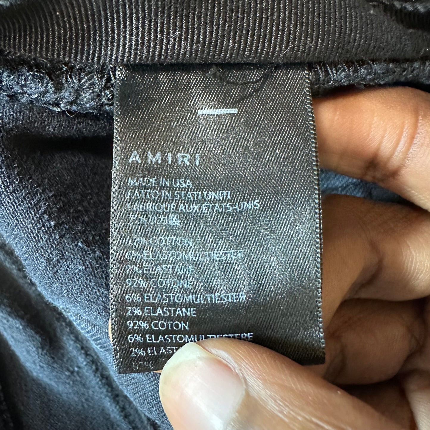 Amiri MX2 Brown Paisley Black Denim Jeans Sz 36