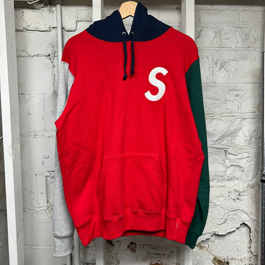 Supreme Colorblocked S Logo Hoodie Sz M