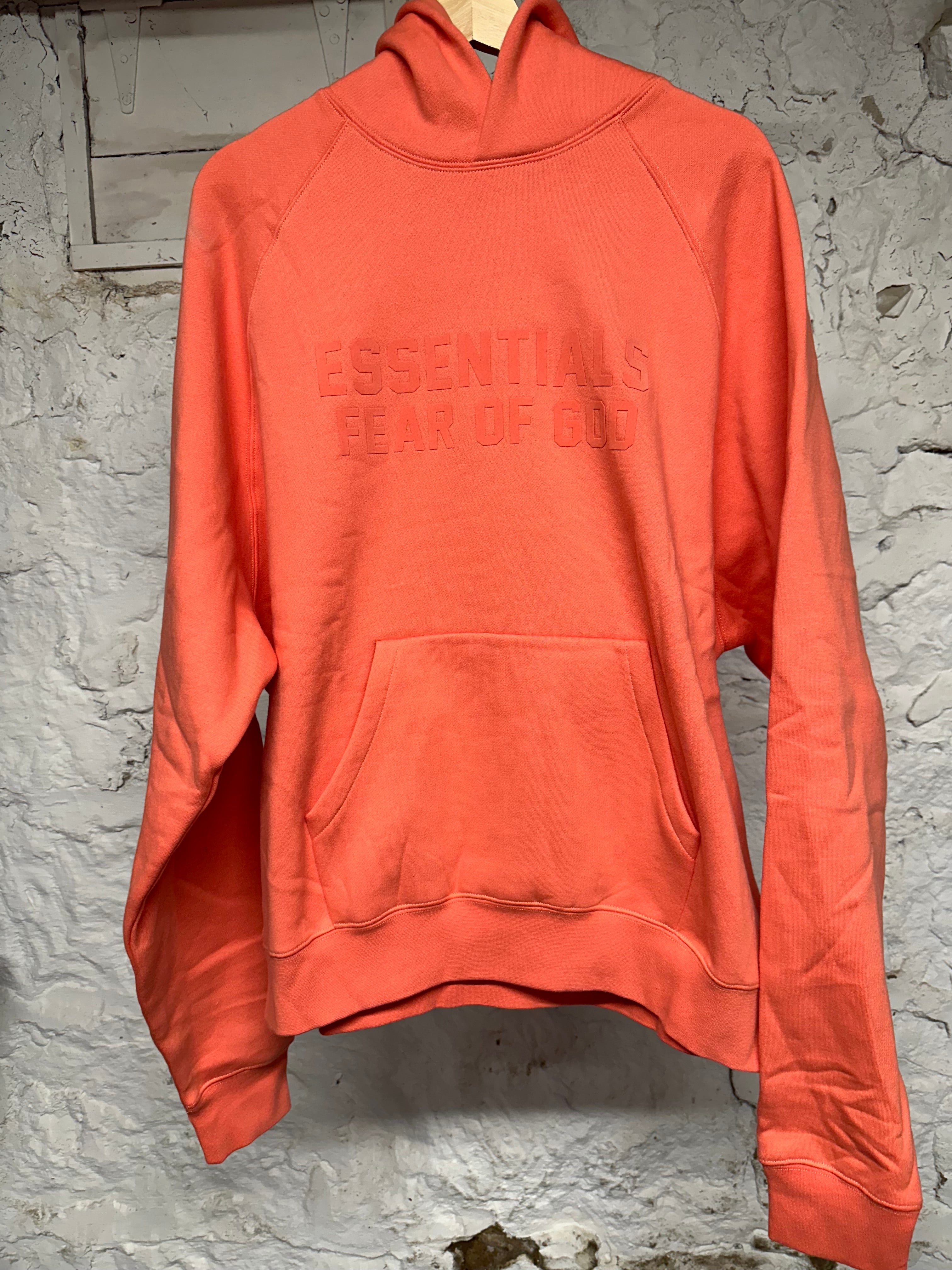 Fear of God Essentials Coral Hoodie Sz S DS