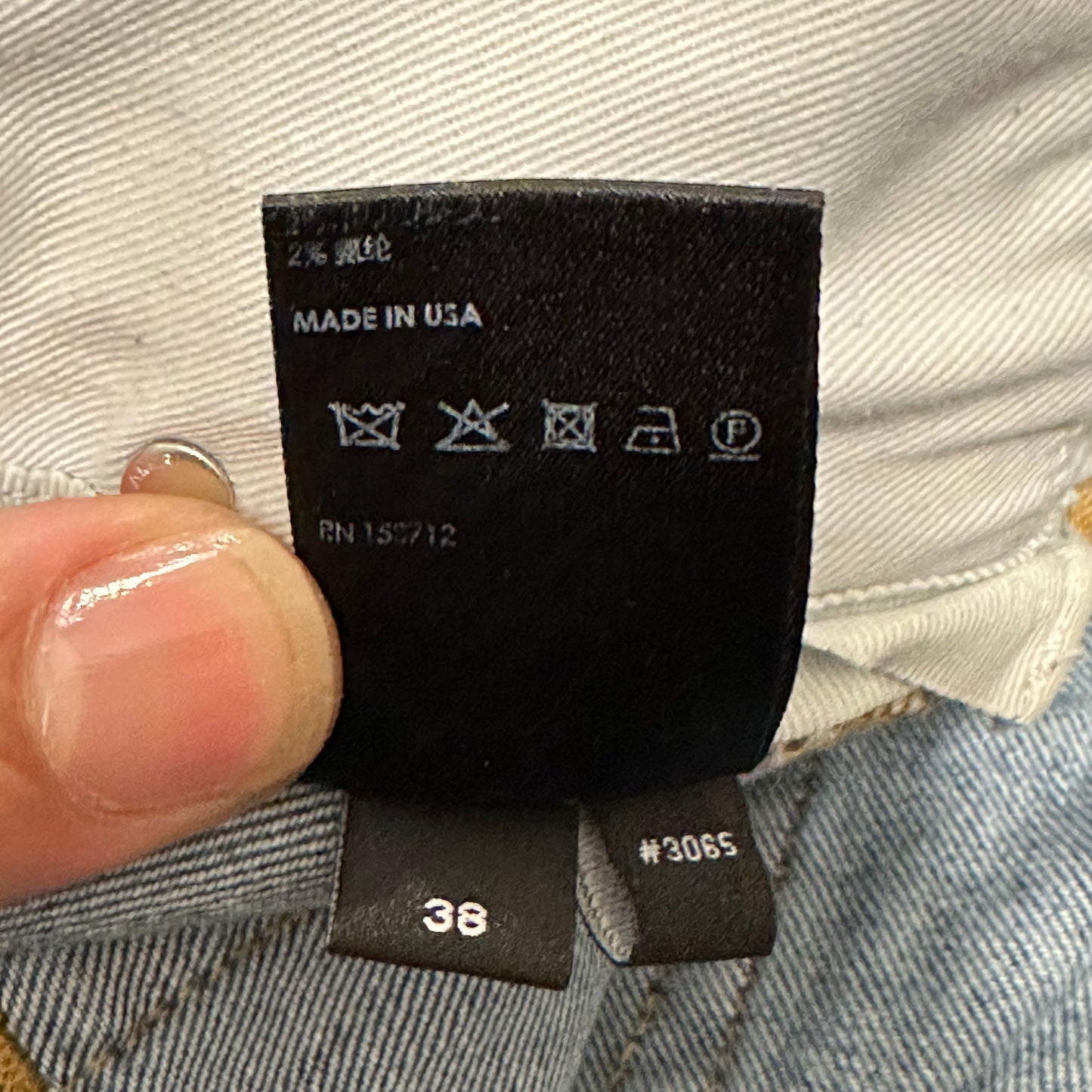 Amiri MX2 Green Brown Paisley Blue Denim Jeans Sz 38