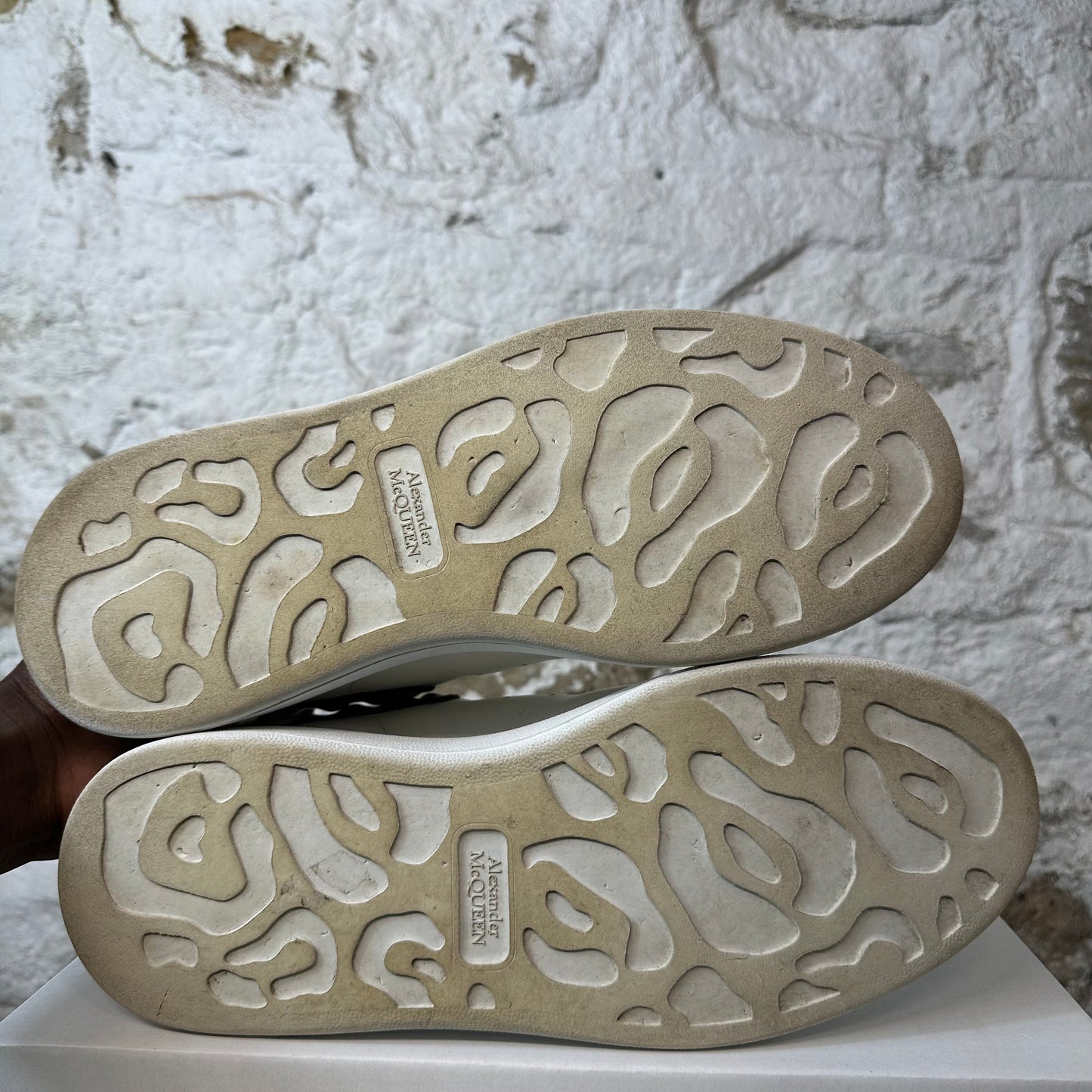 Alexander Mcqueen Black Stud Tab White Sneaker Sz 10 (43) No Box