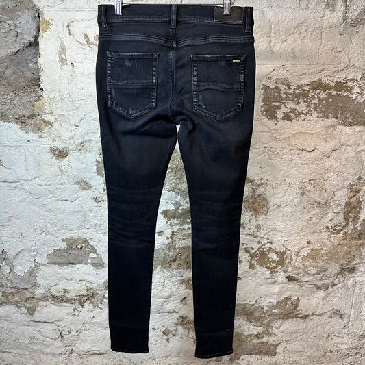 Amiri Plain Black Denim Jeans Sz 31
