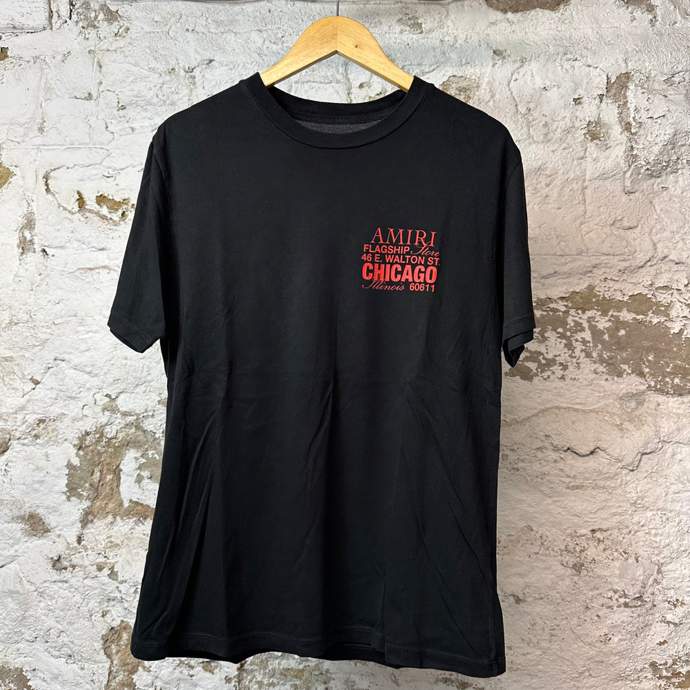 Amiri Chicago Flagship T-shirt Black Sz S