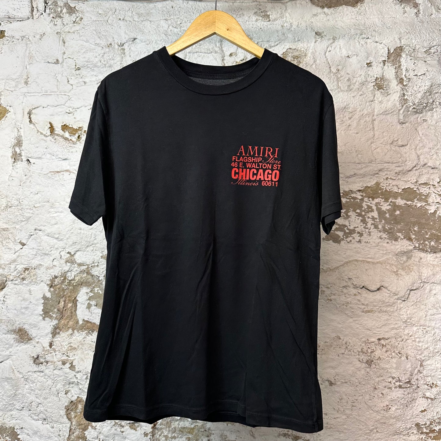 Amiri Chicago Flagship T-shirt Black Sz S