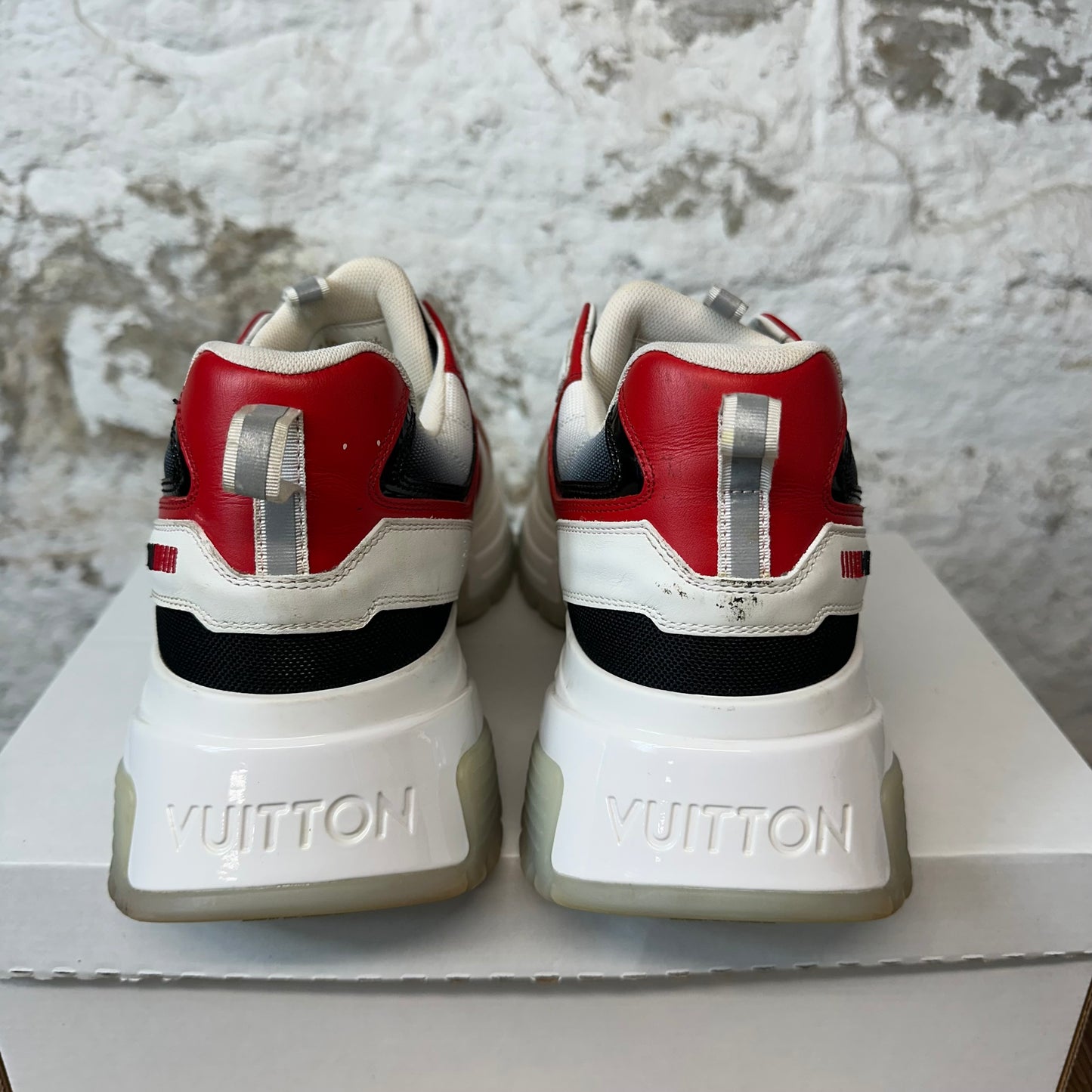 Louis Vuitton Red Black White Pulse Sneaker Sz 10 (8.5LV) No Box