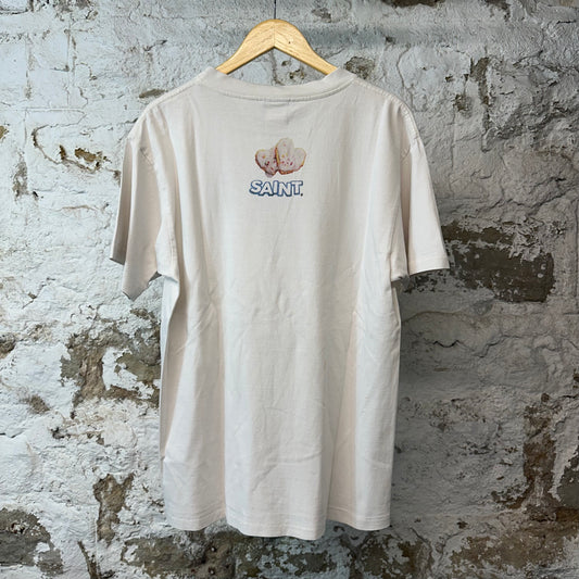 Saint Michael Life T-shirt White Sz S