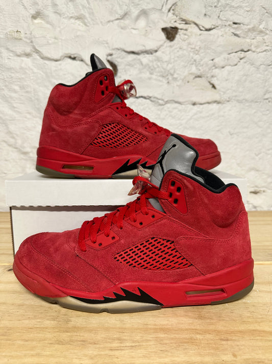 Air Jordan 5 Red Suede Sz 11