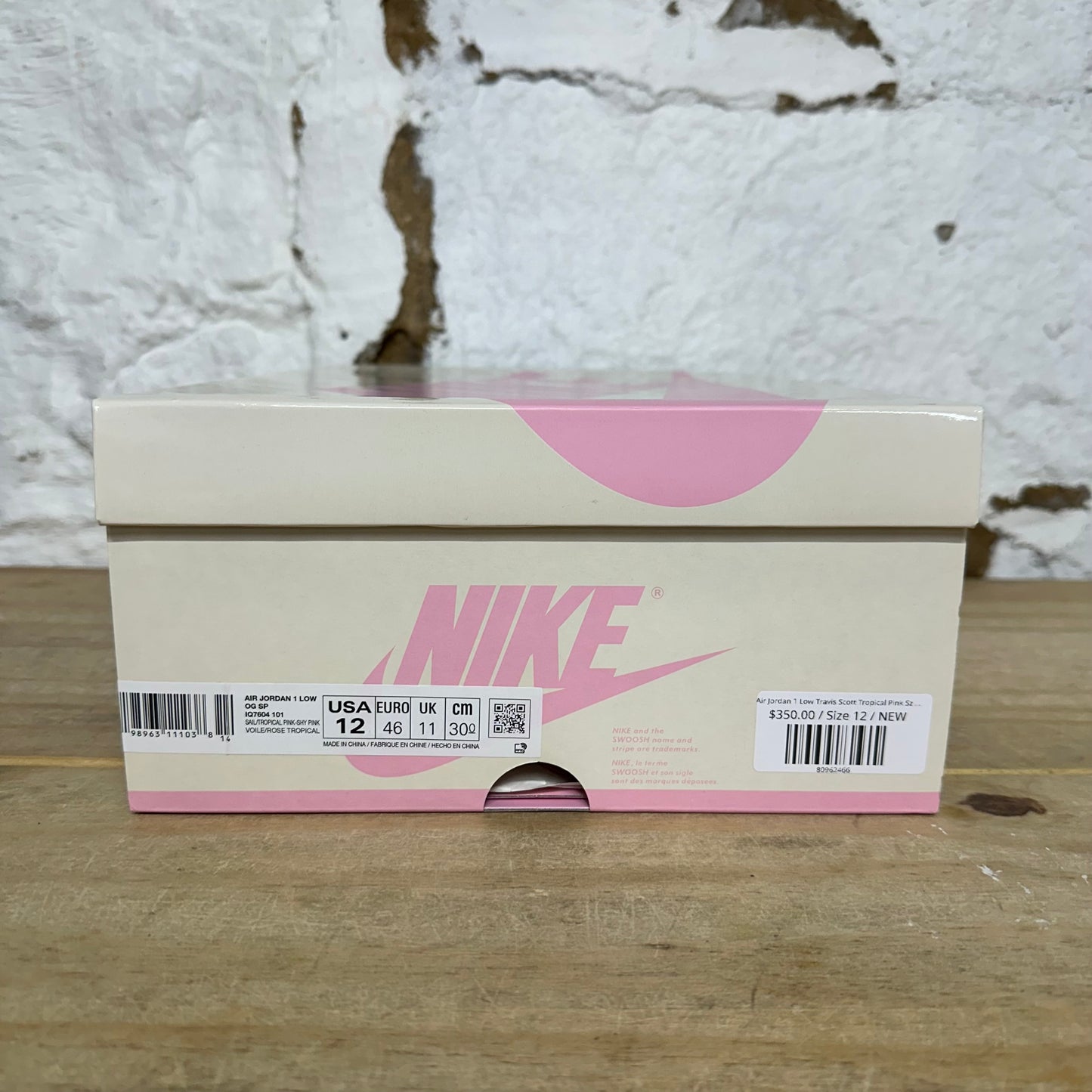 Air Jordan 1 Low Travis Scott Tropical Pink Sz 12 DS