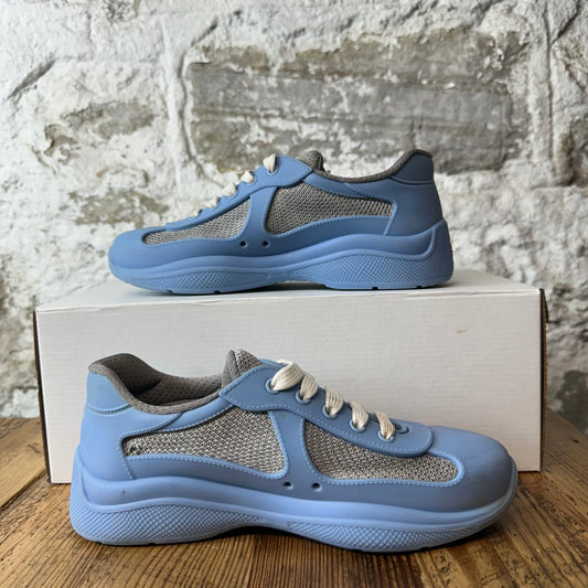 Prada Americas Cup Light Blue Rubber Sneaker Sz 5 (37)