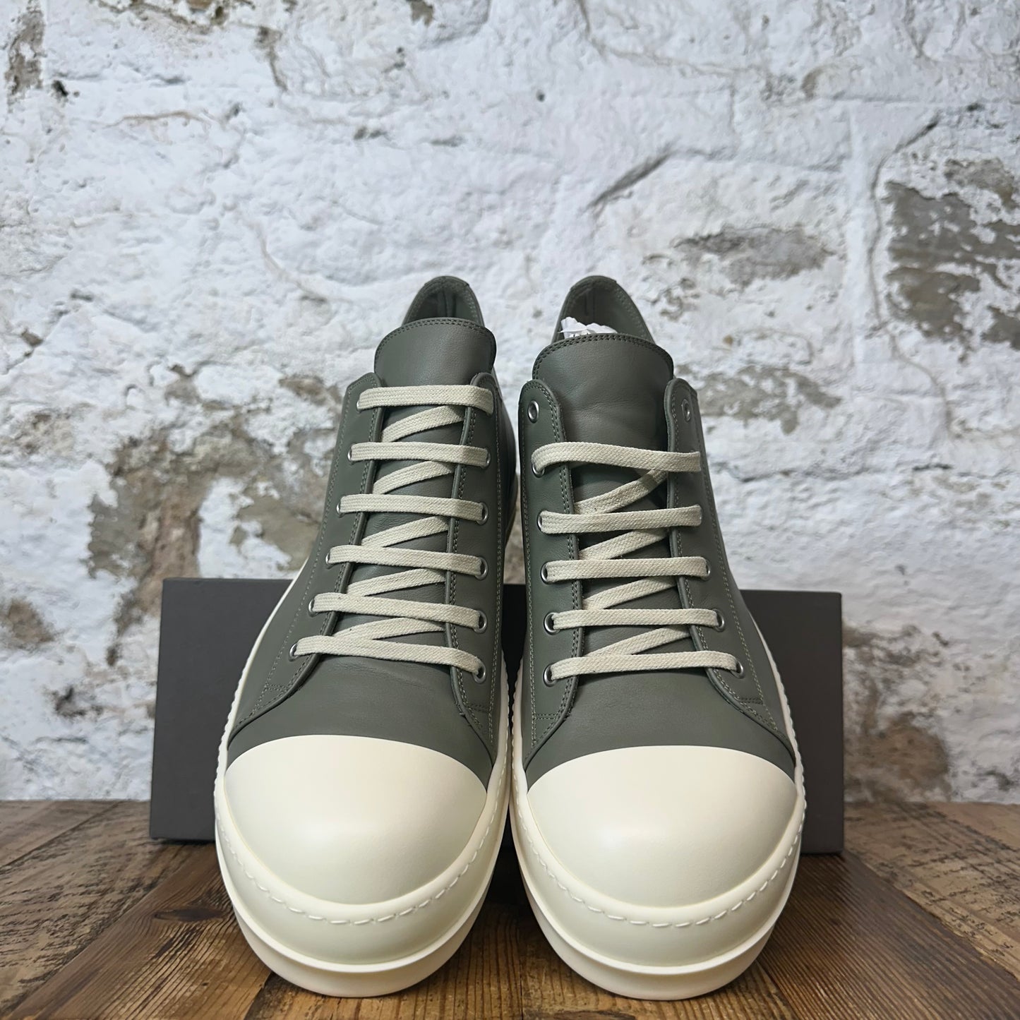 Rick Owens Hollywood Celadon Milk Sneaker Sz 13 (46) DS