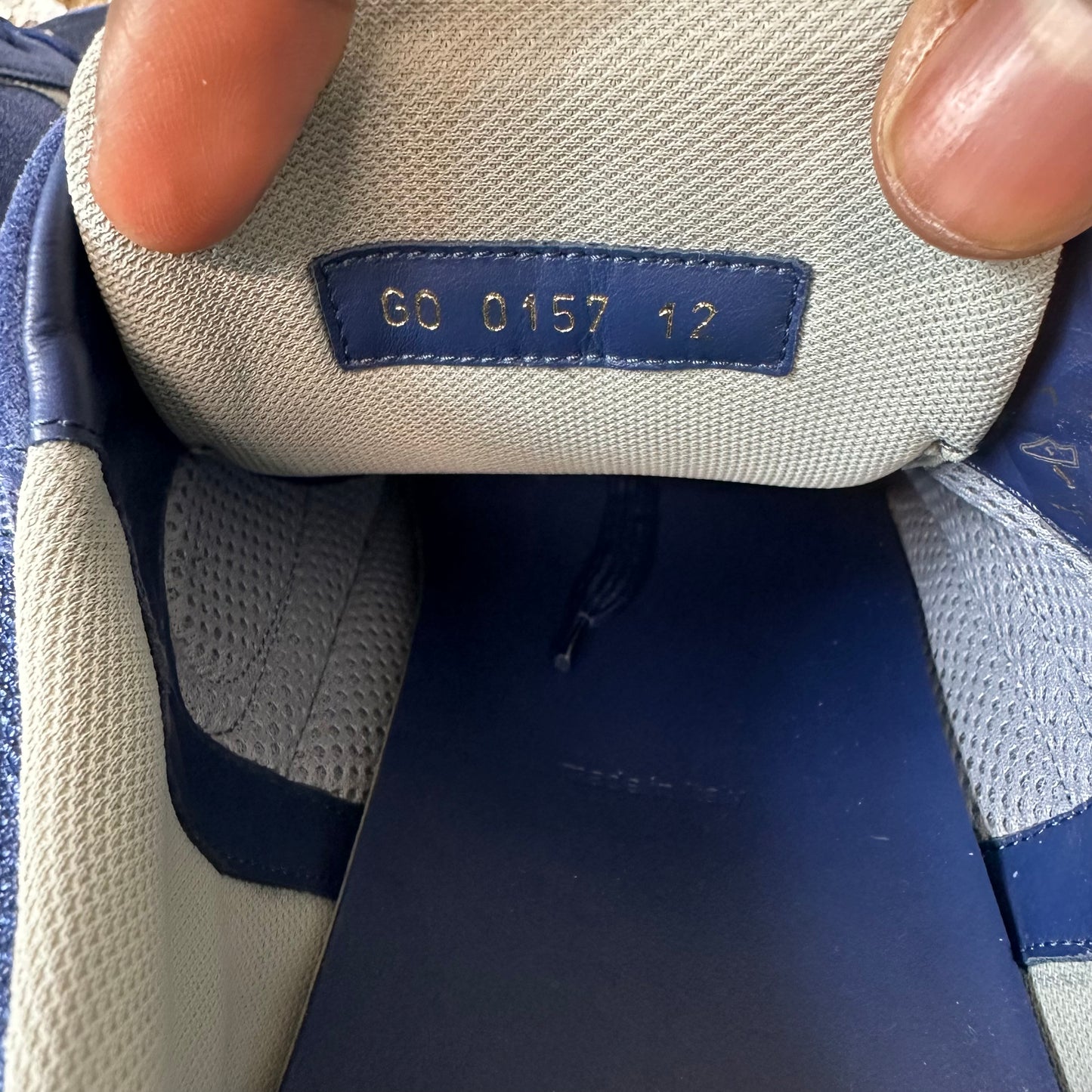 Louis Vuitton Blue Suede Runaway Sneaker Sz 13.5(12LV) DS No Box