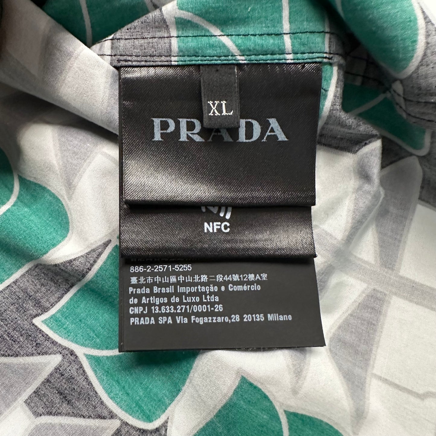 Prada Double Match Floral Button Up Shirt Sz XL