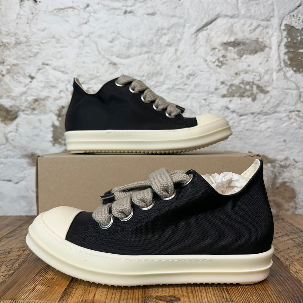 Rick Owens Jumbo Lace Black Nylon Milk Sneaker