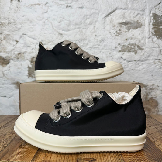 Rick Owens Jumbo Lace Black Nylon Milk Sneaker