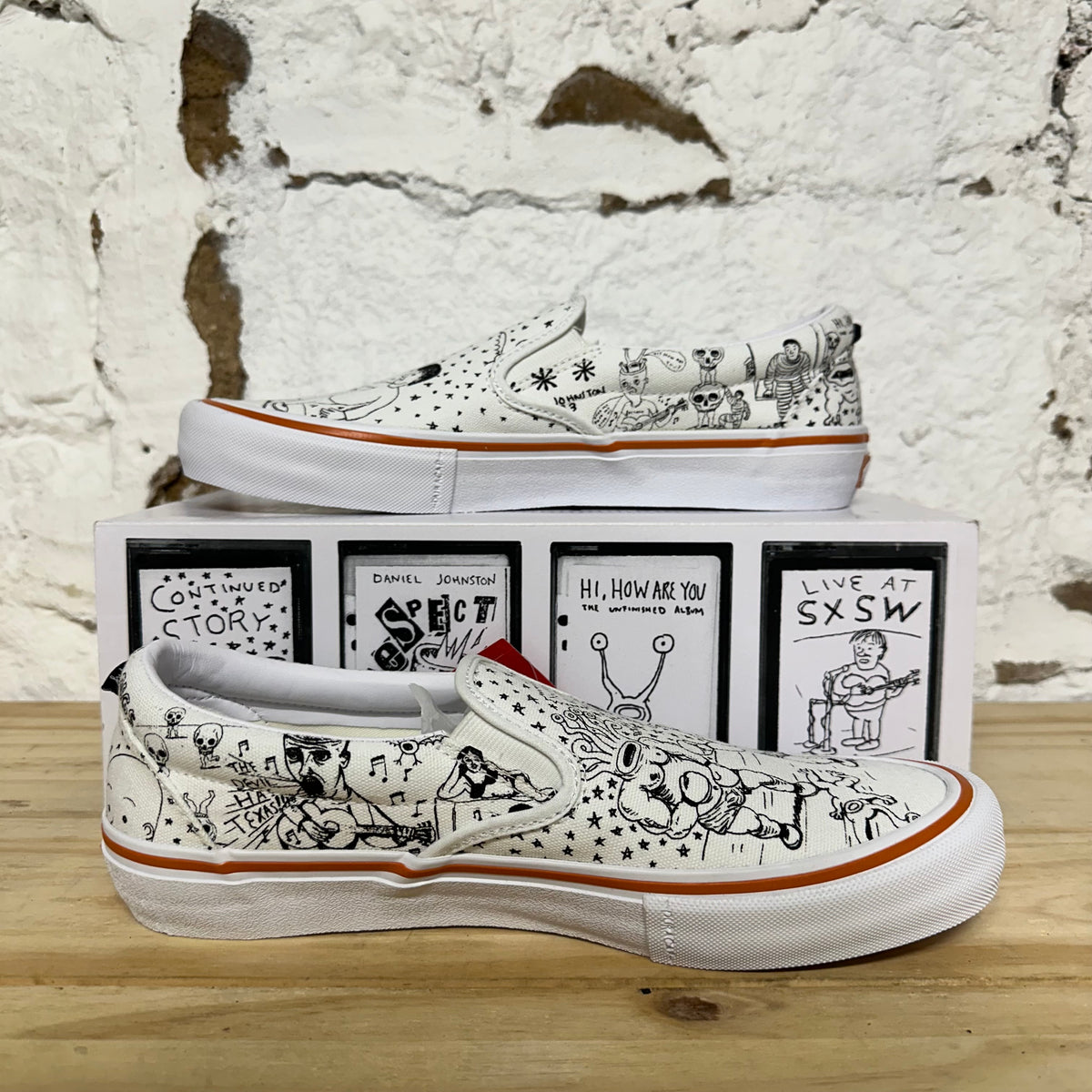 Vans Slip On Pro No Comply Daniel Johnston Sz 9.5 DS