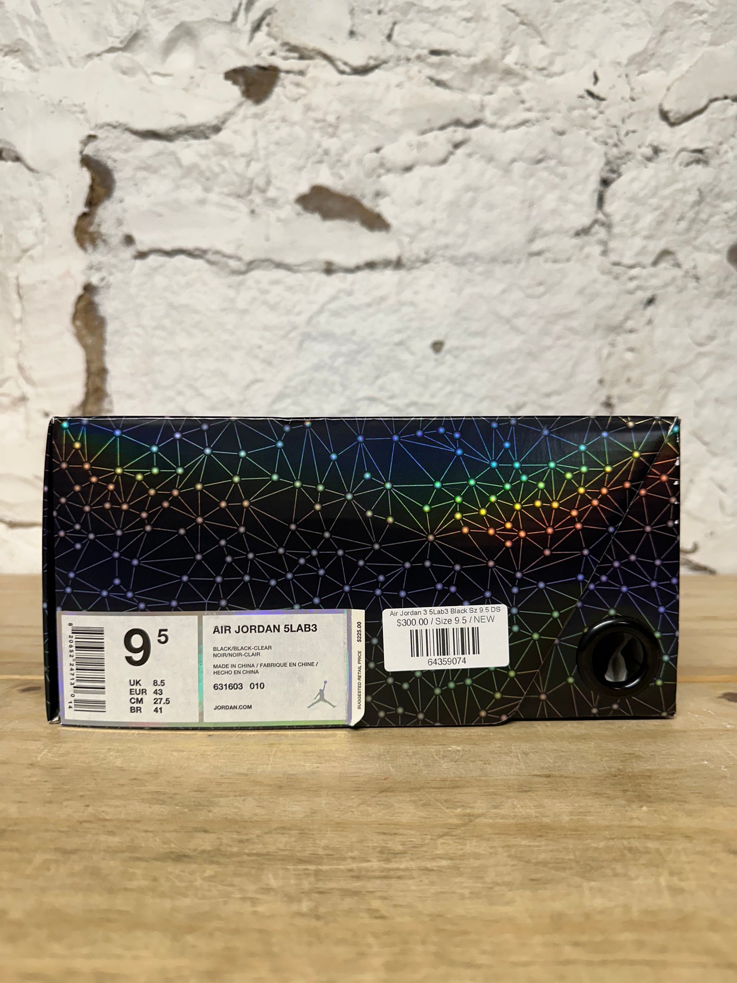 Air Jordan 3 5Lab3 Black Sz 9.5 DS