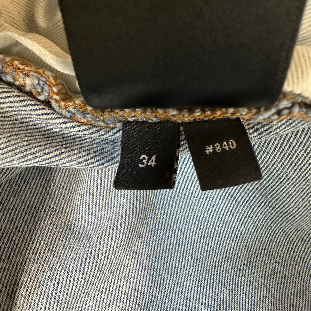 Amiri MX1 Crystal Patch Blue Denim Jeans Sz 34